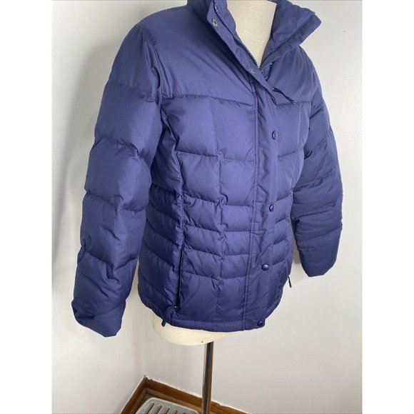 LL Bean DownTek Down Puffer Jacket Womens Size M Navy Blue Pertek Classic 295967 - Picture 5 of 10
